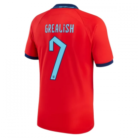 Maillot de Foot Angleterre Grealish 7 Extérieur Coupe du monde 2022